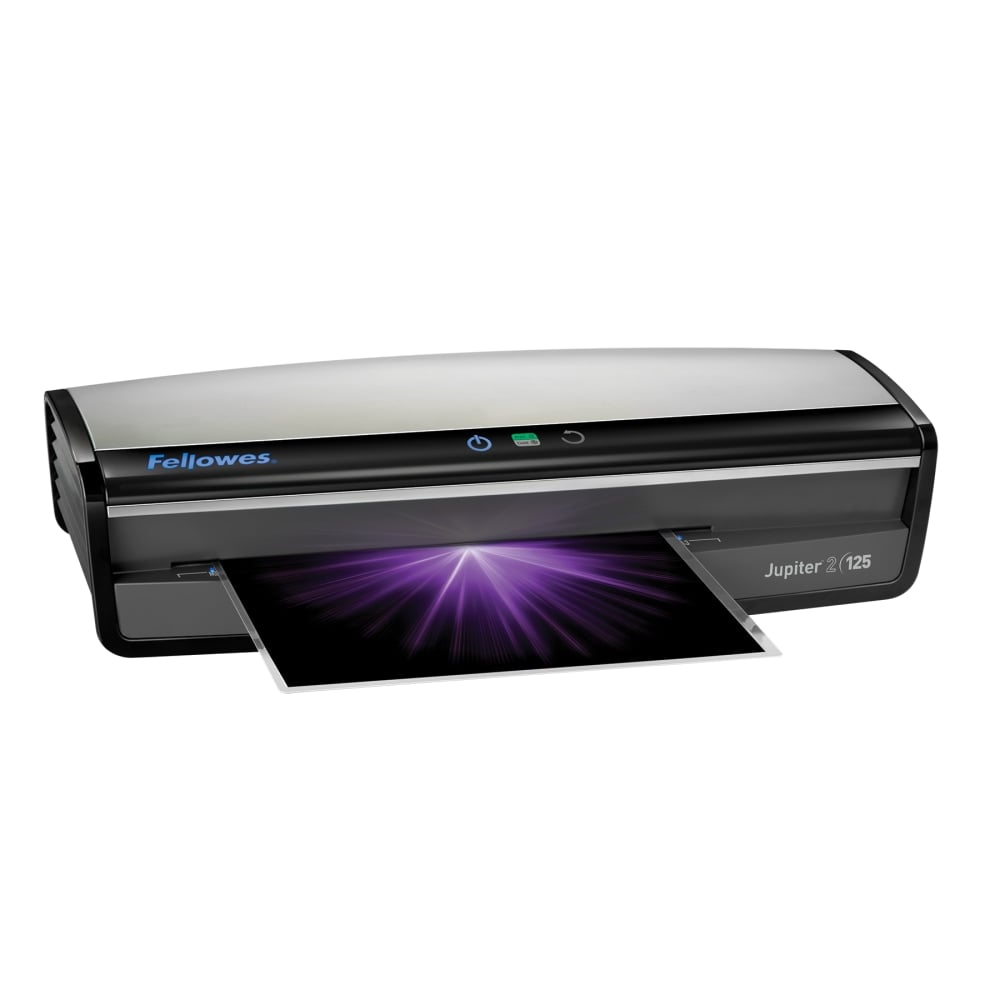 Fellowes Jupiter 2 125 12.5in Laminator With Combo Kit, 5.12inH x 21.25inW x 8.19inD, Silver/Black MPN:5734101