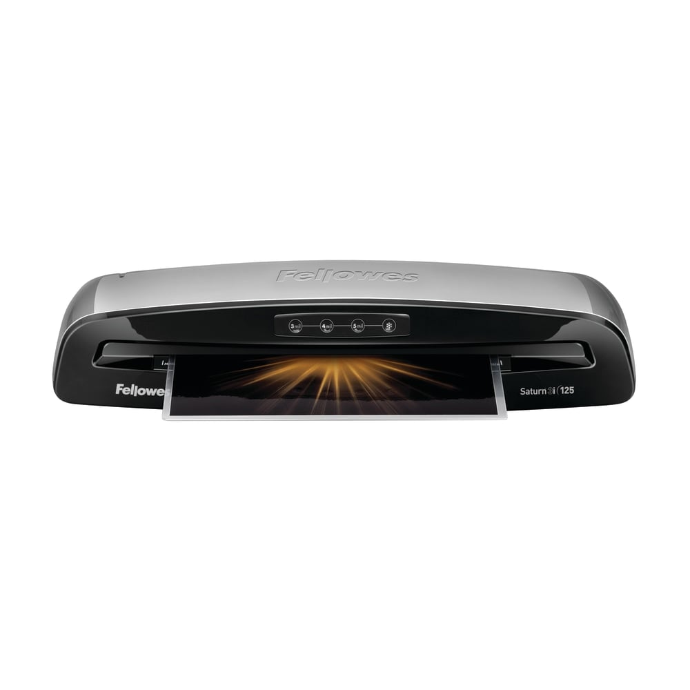 Fellowes Saturn 125 12.5in Laminator With Combo Kit, 4 1/8inH x 20 7/8inW x 5 3/4inD, Silver/Black MPN:5736601