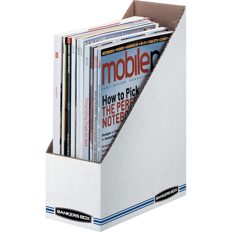 Bankers Box 60% Recycled Low-Cost Fiberboard Magazine File, 11 3/4inH x 4inW x 9 1/4inD (Min Order Qty 33) MPN:00723