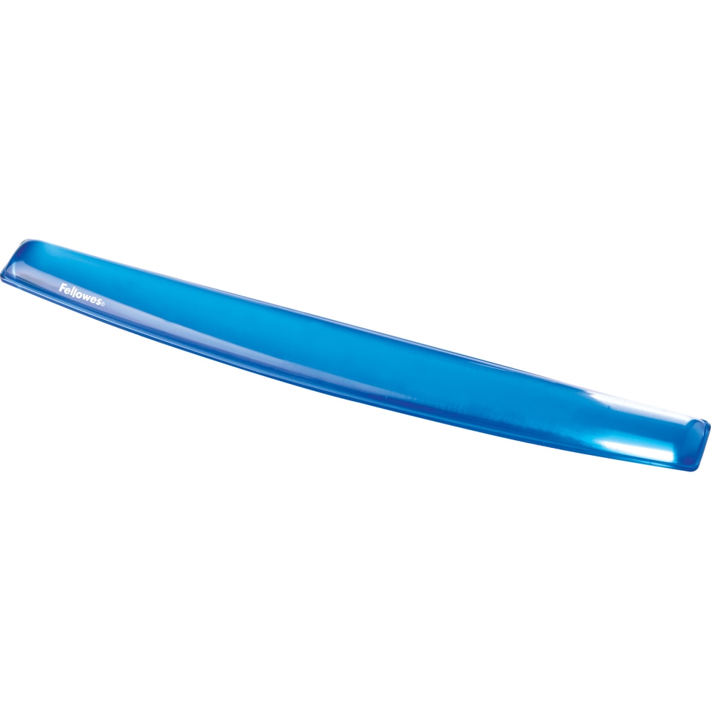 Fellowes Gel Crystals Wrist Rest, 1inH x 19.31inW x 2.31inD, Blue MPN:91137