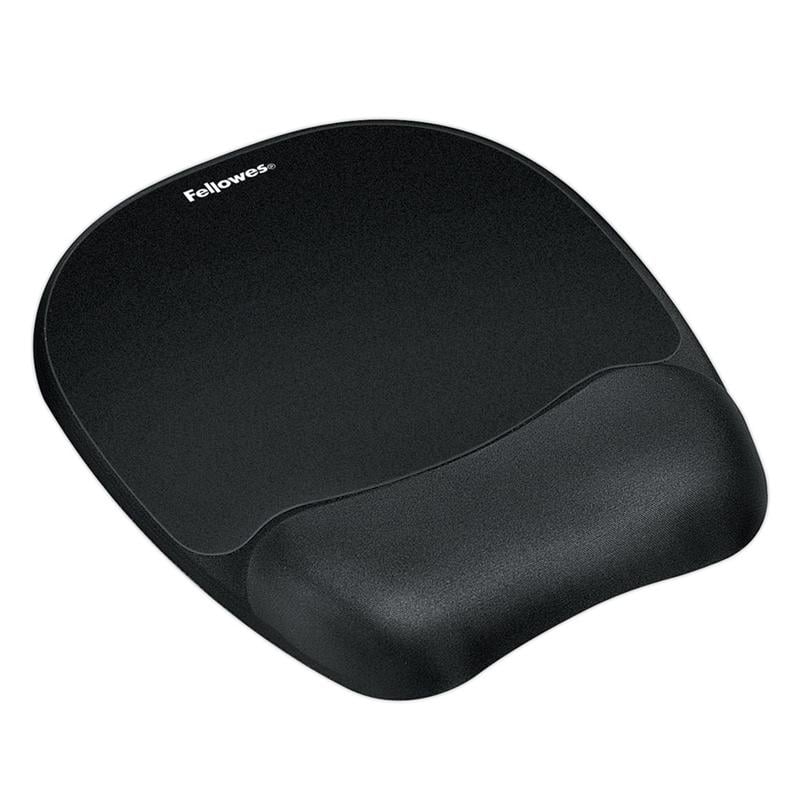 Fellowes Gel Wrist Rest/Mouse Pad, Fabric, Black MPN:9117801