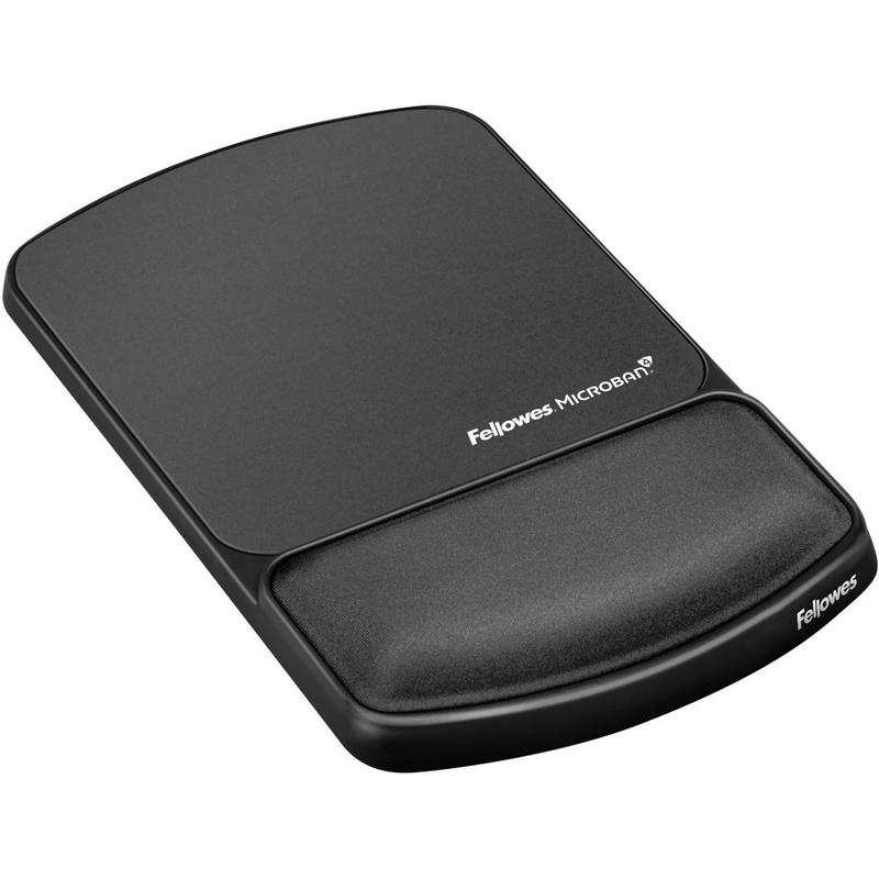 Fellowes Mouse Pad/Wrist Support with Microban Protection, Graphite MPN:9175101