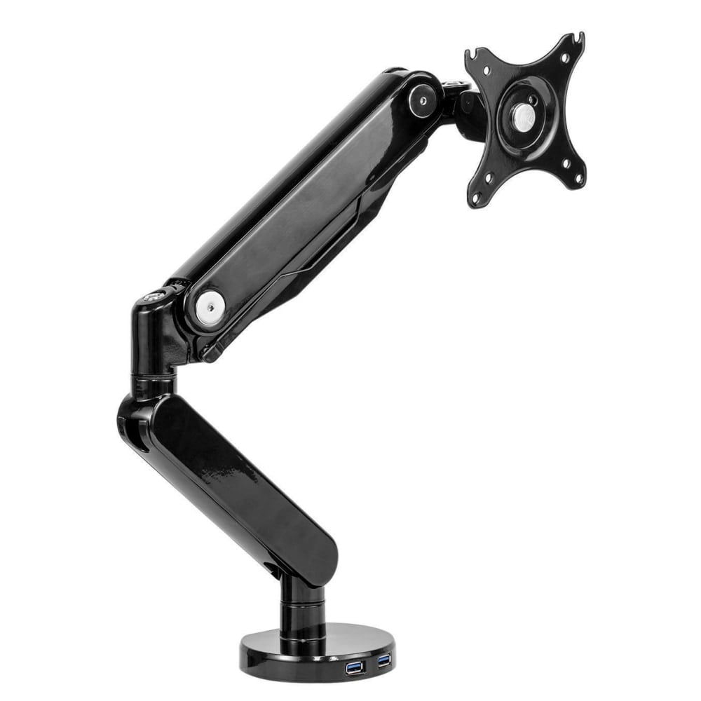 Fellowes Platinum Series Single-Monitor Arm For Monitors Up To 40in, 17 1/4inH x 4 1/2inW x 18 9/16inD, Black, 8043301 MPN:8043301
