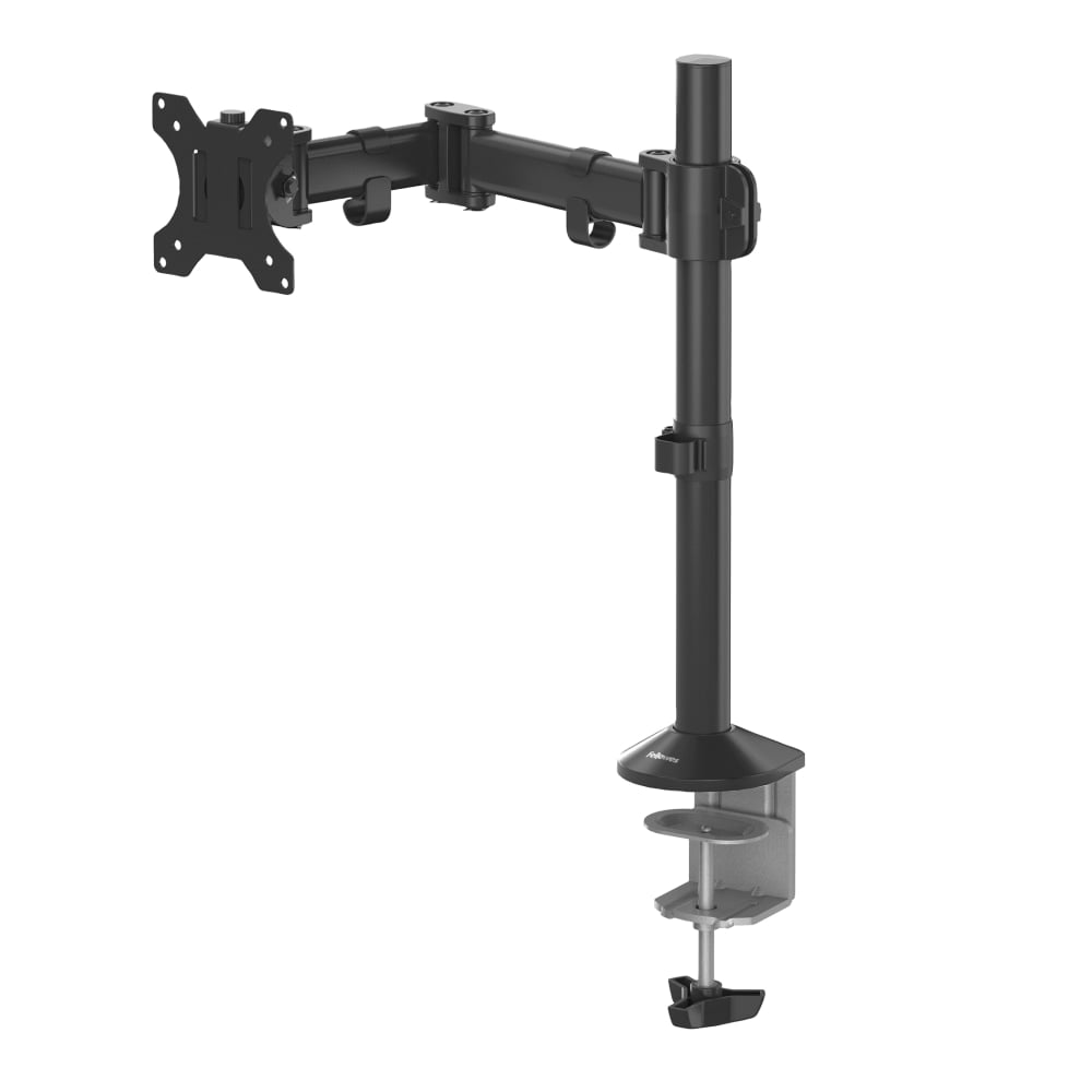 Fellowes Reflex Single Monitor Arm For Monitors Up To 32in, 17-1/2inH x 4-5/8inW x 16-5/8inD, Black MPN:8502501