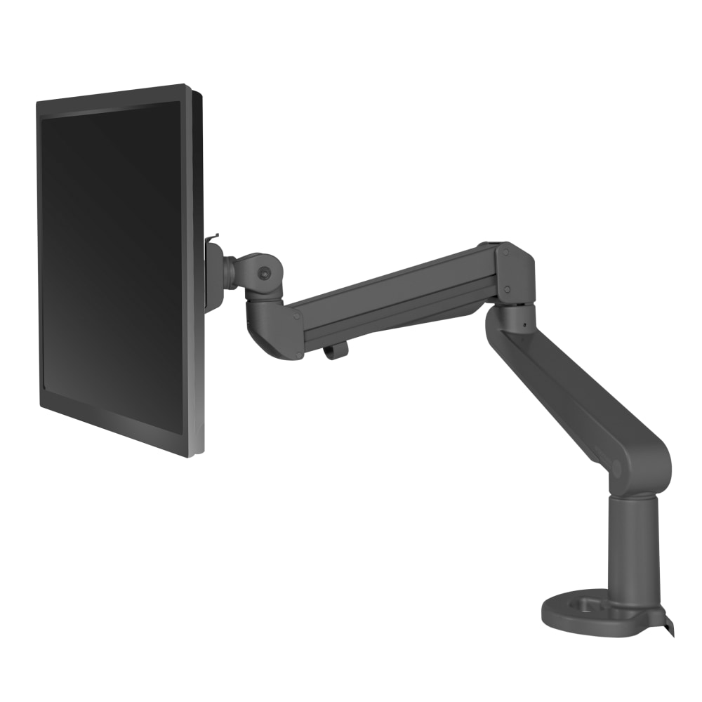 Fellowes Edge Adjustable Single Monitor Arm For Monitors Up To 17.6 Lb, BIFMA, Black MPN:EDGE-BLK