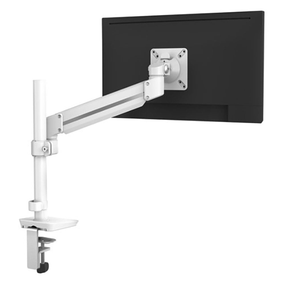 Fellowes SENA Series Base Mount Single Height Adjustment Monitor Arm For Monitors Up To 19.8 Lb, Silver MPN:SENA-SLV