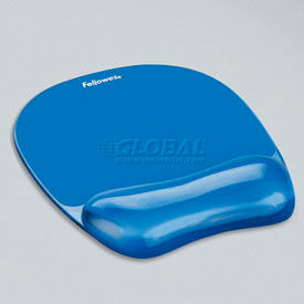 Fellowes® 91141 Gel Crystals Mousepad/Wrist Rest Blue 91141 - Pkg Qty 4