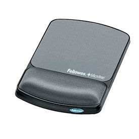 Fellowes® 9175101 Mouse Pad/Wrist Support with Microban® Protection Graphite 9175101 - Pkg Qty 4