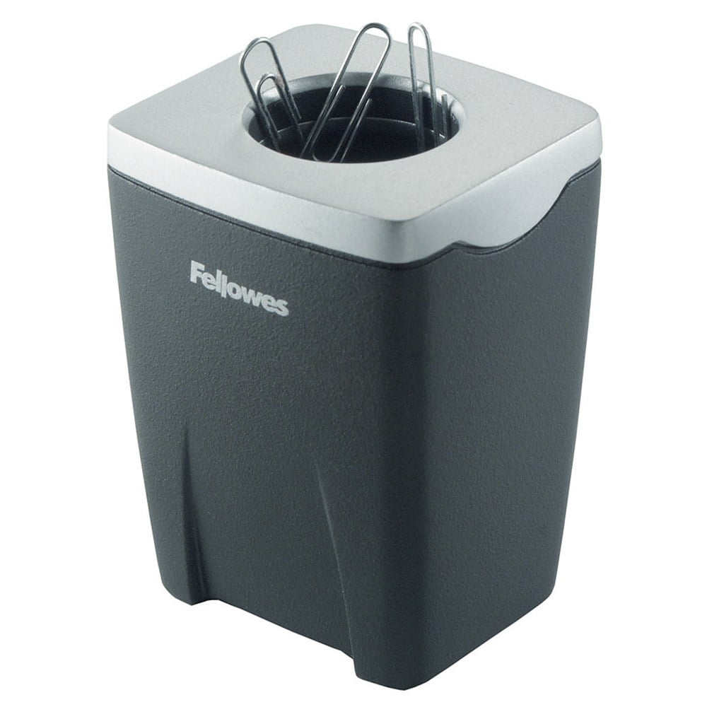 Fellowes Office Suites Paper Clip Cup, Black/Silver MPN:8032801