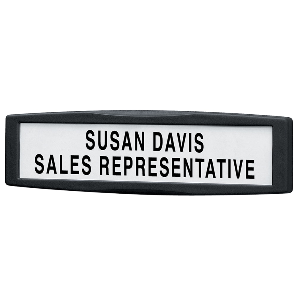 Fellowes Partitions Additions Name Plate, Dark Graphite MPN:75906