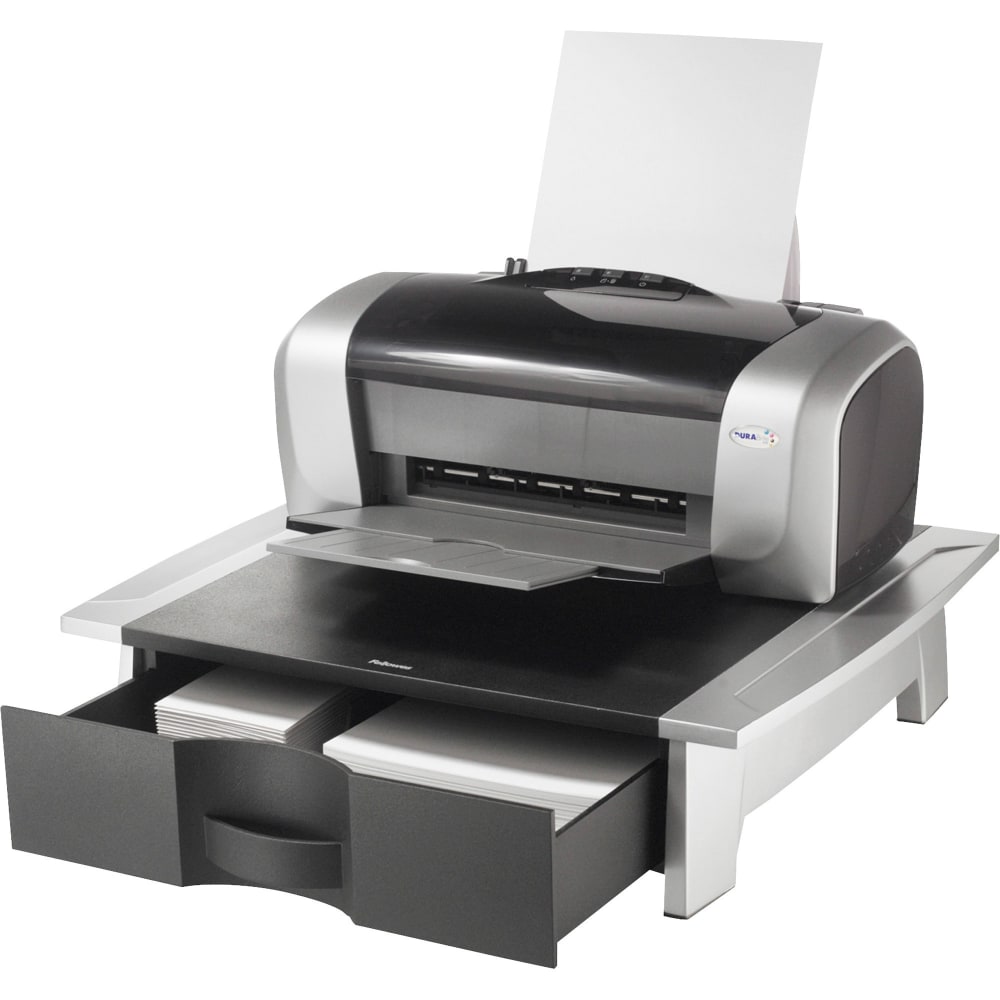 Fellowes Office Suites Printer Stand, Black/Silver MPN:8032601