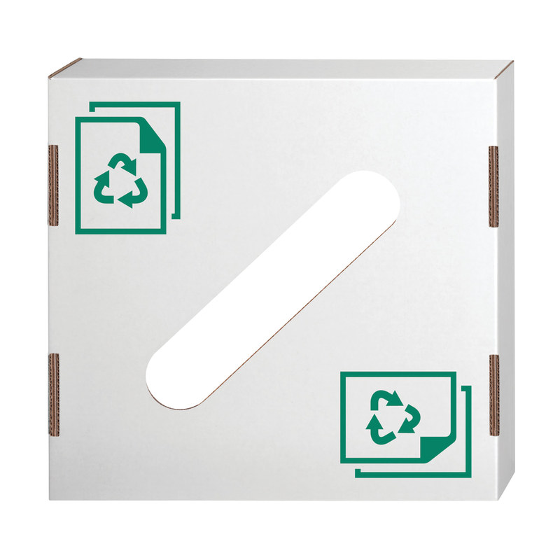 Bankers Box Waste And Recycling Bin Lids, Paper, 18 1/4in x 18 1/4in x 6in, 60% Recycled, White/Green, Pack Of 10 (Min Order Qty 3) MPN:7320301