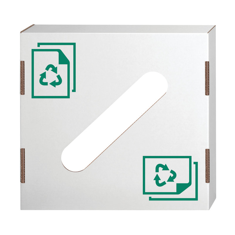 Bankers Box Waste And Recycling Bin Lids, Paper, 18 1/4in x 18 1/4in x 6in, 60% Recycled, White/Green, Pack Of 10 MPN:7320301