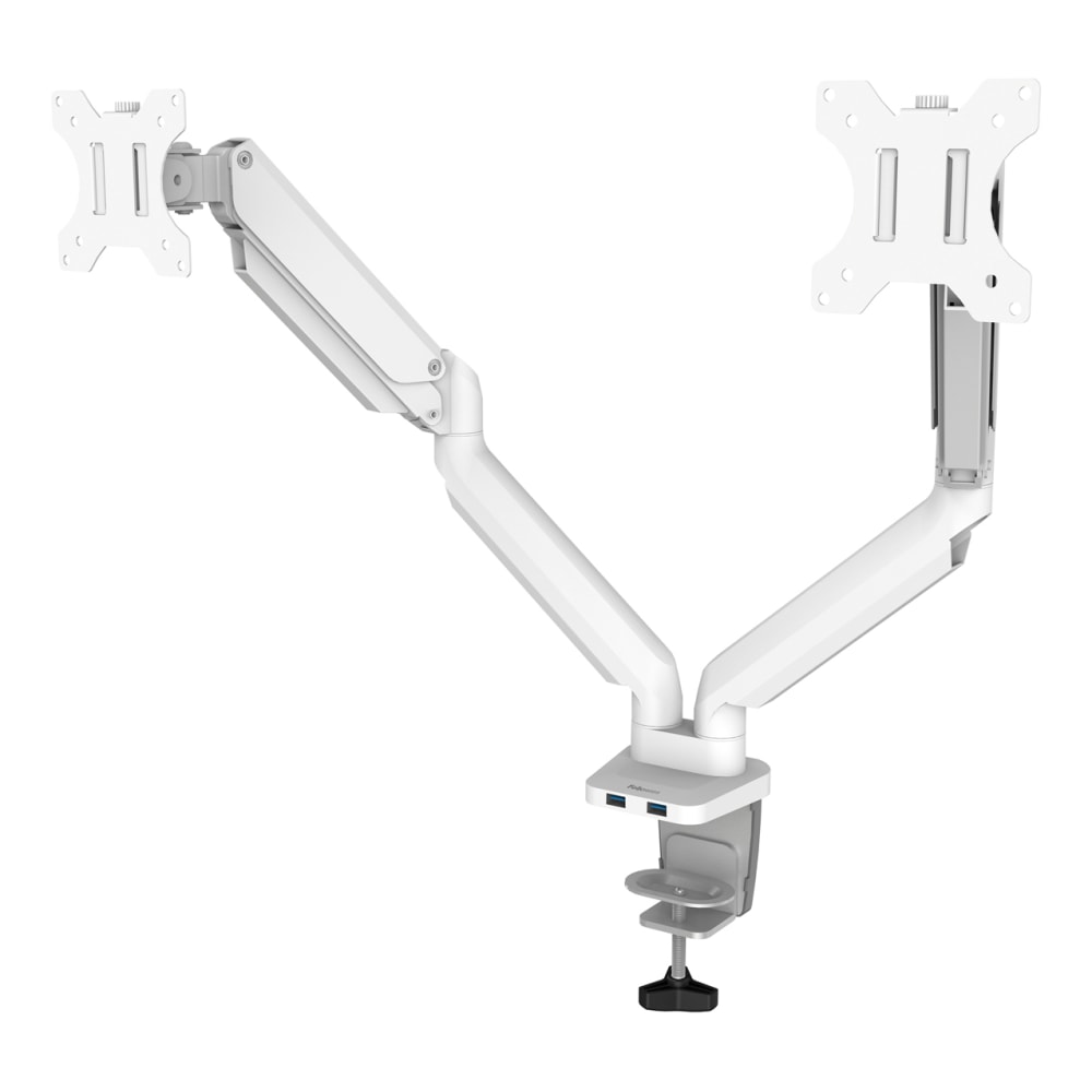 Fellowes Platinum Series Dual Monitor Arms, Fully Adjustable, Each Arm Holds up to 40in monitor, White MPN:8056301