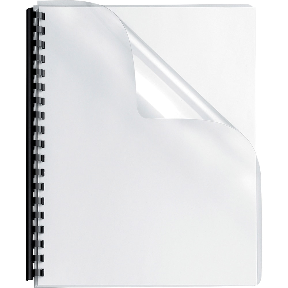 Fellowes Crystals Clear PVC Covers, Oversize, 25 pack, 11.3inH x 8.8inW x 0inD, Clear, Plastic, Polyvinyl Chloride (PVC), 25 / Pack MPN:52309