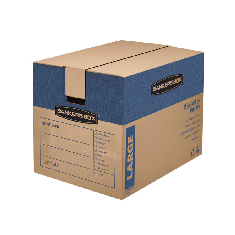 Bankers Box SmoothMove Prime Moving & Boxes, 18in x 18in x 24in, Kraft, Case Of 6 (Min Order Qty 2) MPN:0062901