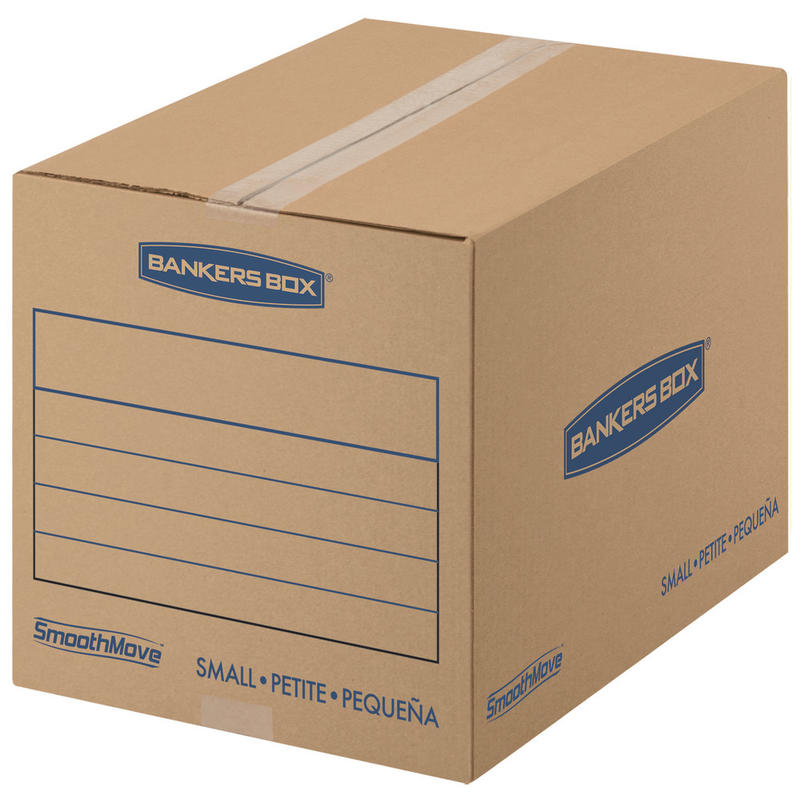 Bankers Box SmoothMove Basic Moving & Storage Boxes, small 12in x 12in x 16in, 50% Recycled, Kraft, Case Of 25 MPN:7713801