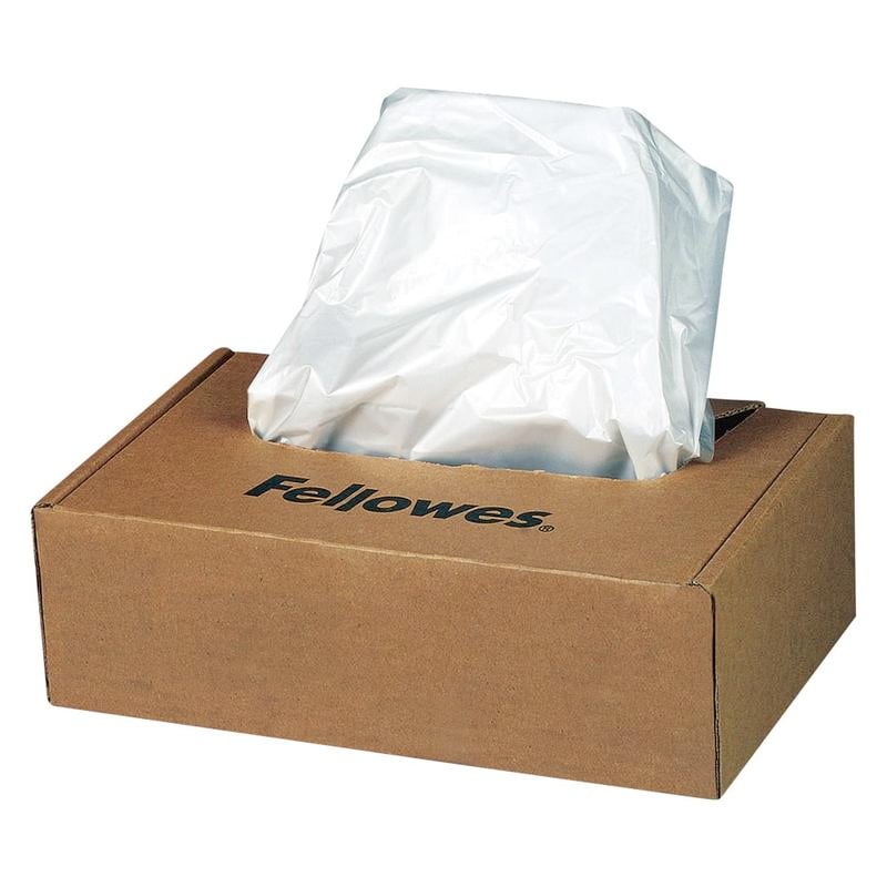 Fellowes Powershred Waste Bags, White, Carton Of 100 Bags (Min Order Qty 2) MPN:36052