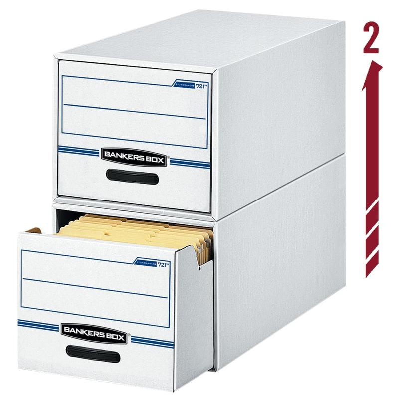 Bankers Box Stor/Drawer File, 10-3/8in x 12-1/2in x 23-1/4in, Letter Size, 60% Recycled, Blue/White (Min Order Qty 3) MPN:00721