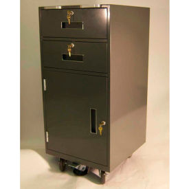 Fenco Bus Teller Pedestal Cabinet 204-BC-18-L-B - 2 Drawers Over Door 18