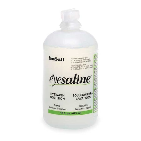 Eyesaline Single Use Eyewash Bottle, One 16 oz Bottle, 3 Year Shelf Life MPN:32-000454-0000-H5