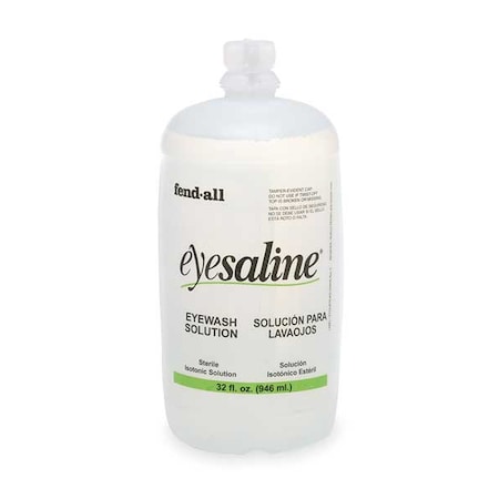 Eyesaline Single Use Eyewash Bottle, One 32 oz Bottle, 3 Year Shelf Life MPN:32-000455-0000-H5