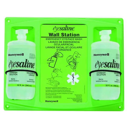 Single Use Eyewash Station, 2 (32 oz) Bottles, Includes Mounting Hardware MPN:32-000462-0000-H5