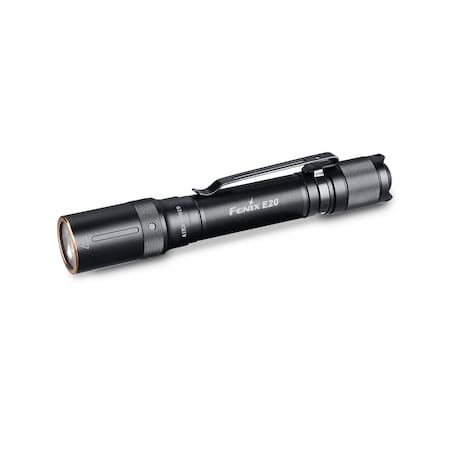 Flashlight, Aluminum, Black, 350lm MPN:E20 V2.0