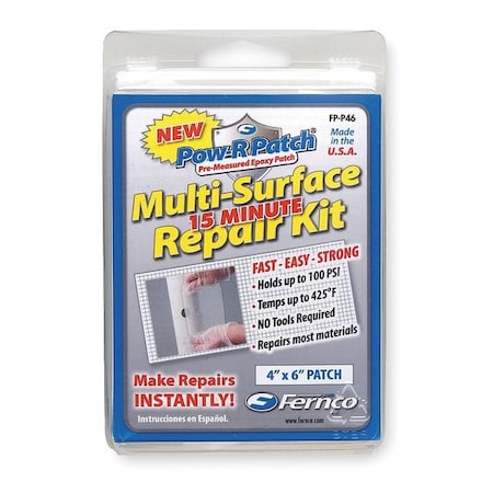 Epoxy and Fiberglass Patch, Size 4 x 6 In. MPN:FP-P46