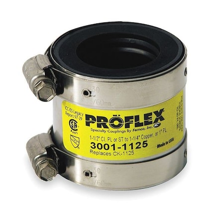 Shielded Coupling, Pipe Size 1-1/2x1-1/4