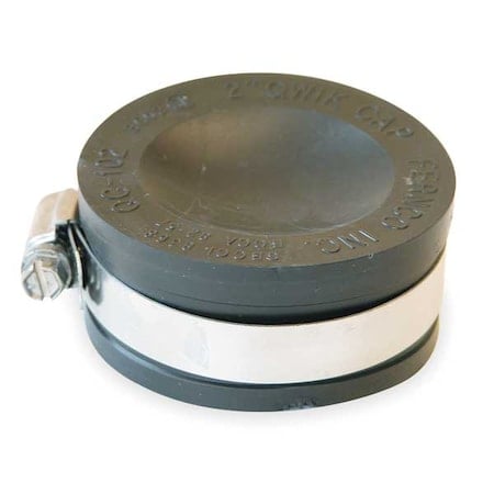 Round End Cap, PVC, 2 in For Pipe Size MPN:QC-102