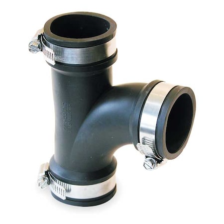 Flexible Tee, PVC, 1 1/2 in For Pipe Size MPN:QT-150