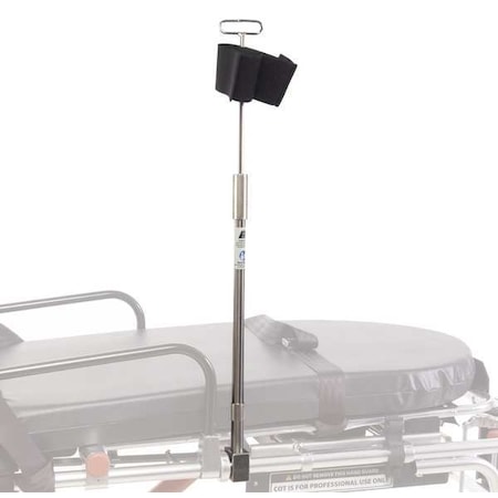 IV Pole, Nylon, Silver, Lock Sleeve and Bag Restraint MPN:513-13