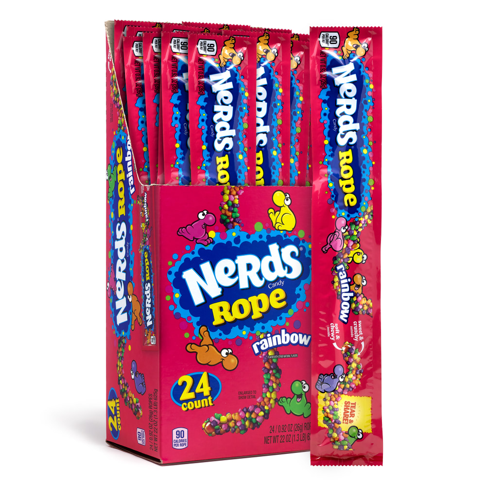 Nerds Rope Rainbow, Pack Of 24 Ropes MPN:10041420045698