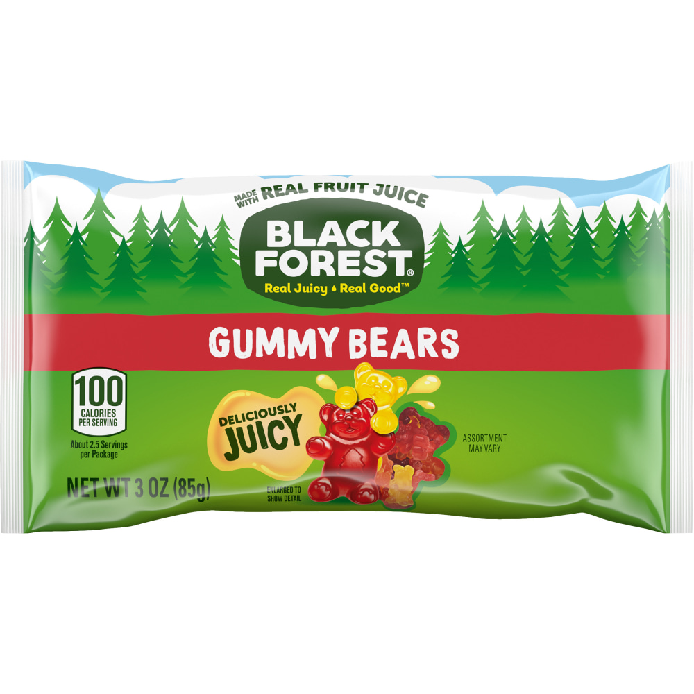 Black Forest Gummy Bears, 3 Oz, 12 Bags Per Box, Case Of 4 Boxes MPN:FER08100