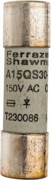 Cylindrical Fast-Acting Fuse: 30 A, 10.4 mm Dia MPN:A15QS30-2