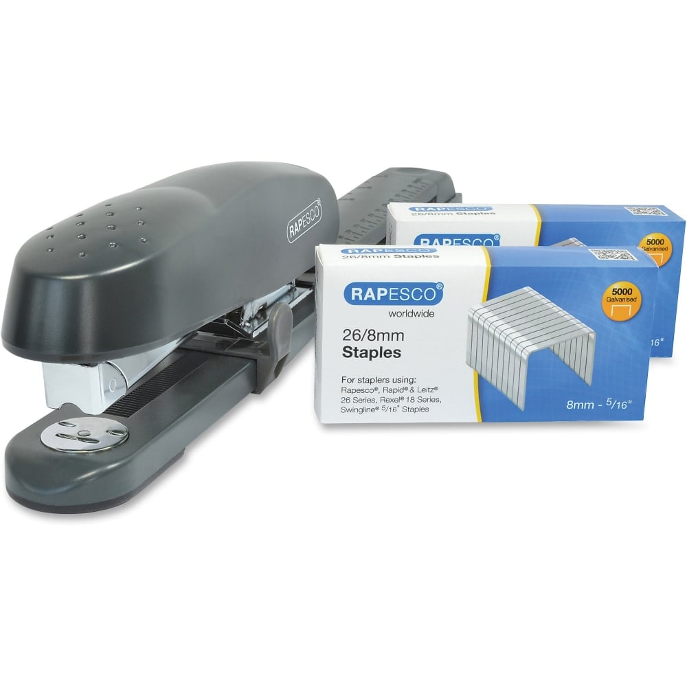 Rapesco 790 Long Arm Stapler with Staples Set - 50 of 80g/m2 Paper Sheets Capacity - 26/8mm, 24/8mm, 26/6mm, 24/6mm Staple Size - 1 Each (Min Order Qty 2) MPN:1281