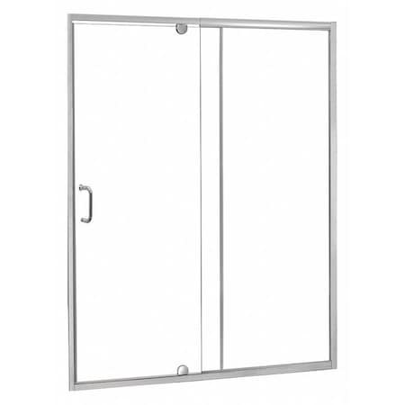 Shower Door, Aluminum, Silver, 42