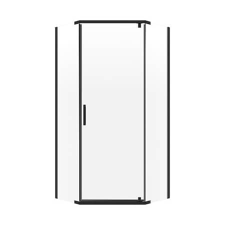 Shower Door, 25.5 in W, 74 in H, Glass MPN:CVNA0674-CL-MB