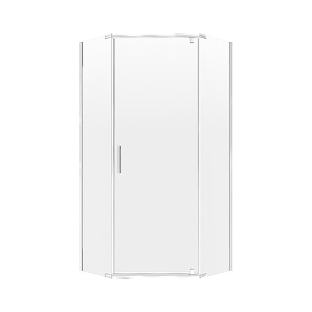 Shower Door, 25.5 in W, 74 in H, Glass MPN:CVNA0674-CL-SV