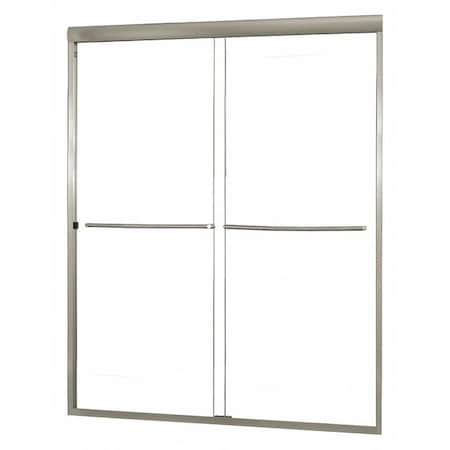 Shower Door, Aluminum, Gray, 46