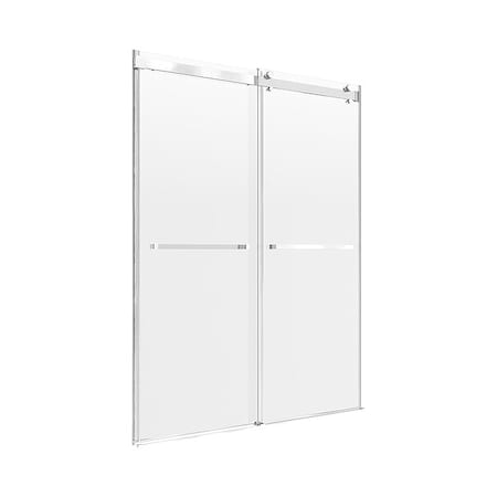 Shower Door, 47 in W, 76 in H, Glass MPN:LGDR4876-CL-SV