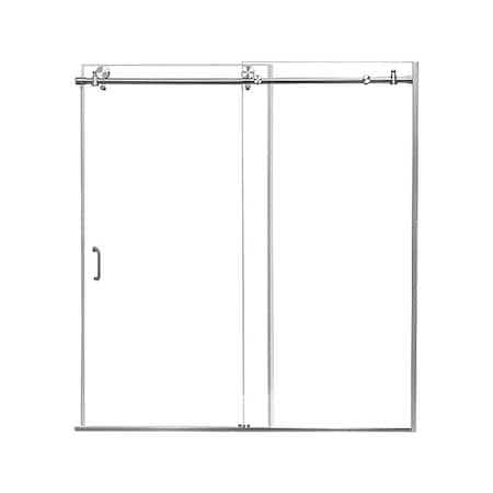 Tub Door, Aluminum, Silver, 60