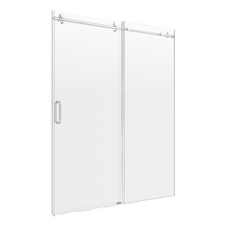Shower Door, Aluminum, Silver, 60