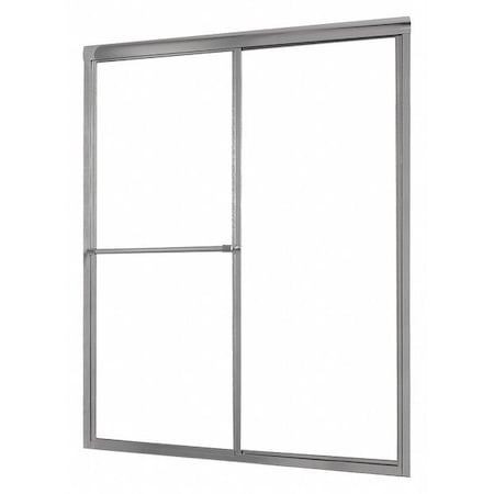Shower Door, Aluminum, Silver, 44