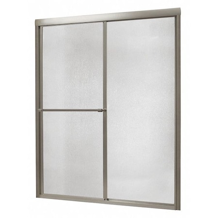 Shower Door, Aluminum, Gray, 48