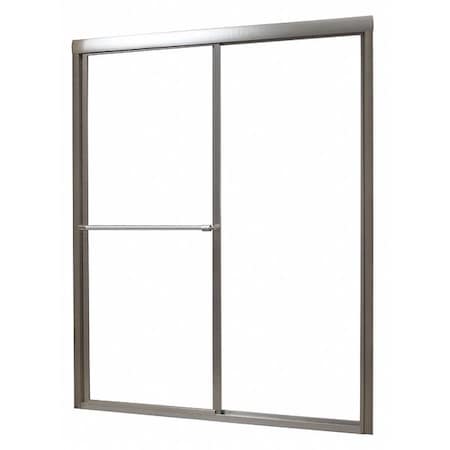 Shower Door, Aluminum, Gray, 60