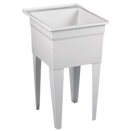 Laundry Tub 20 1/8 in x 17 3/4 in, 1, 2, Floor, Fiberglass Reinforced Polyester Resin MPN:FL7100