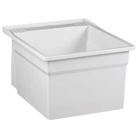 Laundry Tub 20 1/8 in x 17 3/4 in, 1, 2, Wall Mount, Fiberglass Reinforced Polyester Resin MPN:L7100