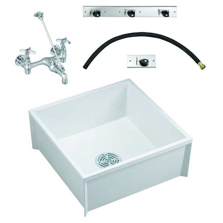 Mop Sink 23 3/4 in x 23 3/4 in, 1, Molded Stone MPN:MSBIDTG2424100